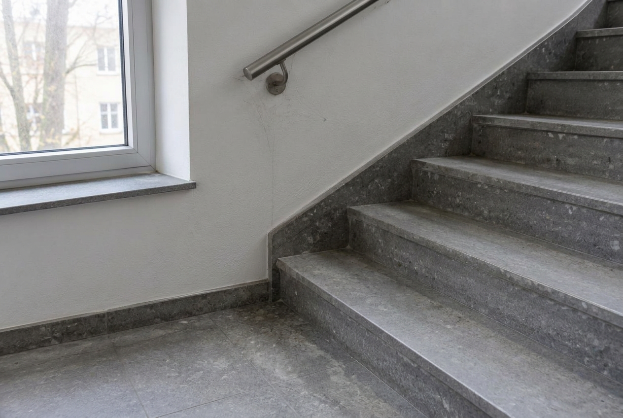 Treppenhaus mit Staub & Laub nachher