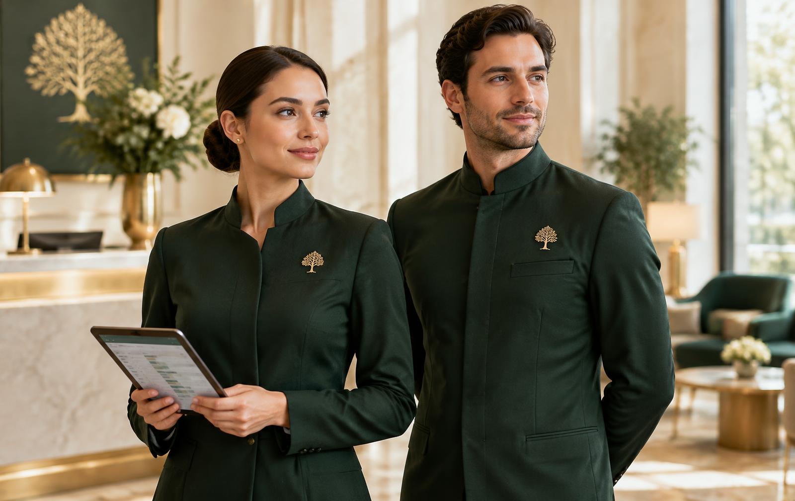 Team von TIMELESS PERSONALMANAGEMENT in grüner Arbeitskleidung